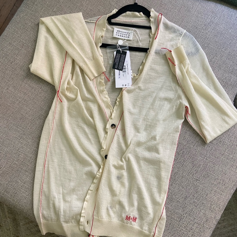 NWOT Maison Margiela cardigan wool silk blend - Picture 4 of 7